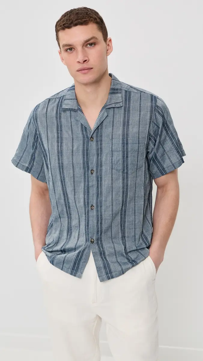 BATHER Rain Stripe Camp Shirt | Thumbnail 2 BATHER Rain Stripe Camp Shirt | Thumbnail 2