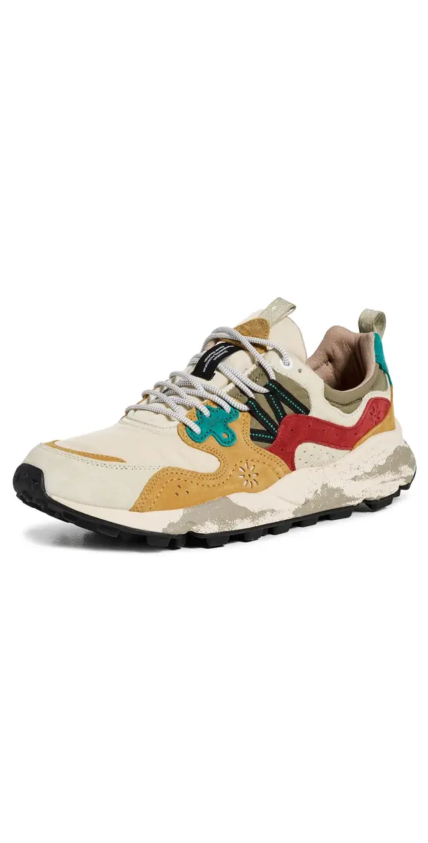 Flower Mountain 10th Anniversary Yamano 3 Sneakers Yellow/Rust/Petrol | Image 1 Flower Mountain 10th Anniversary Yamano 3 Sneakers Yellow/Rust/Petrol | Image 1