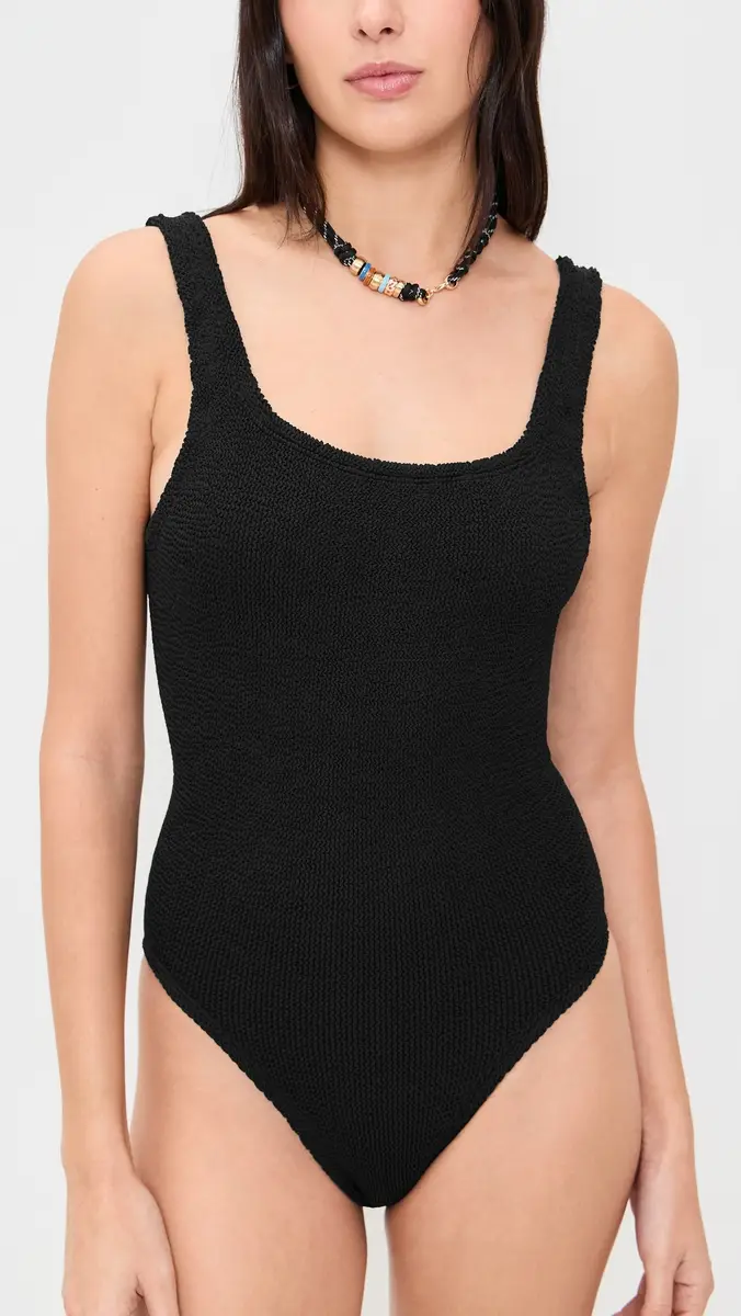 Hunza G Coverage Square Neck One Piece Black One Size | Thumbnail 2 Hunza G Coverage Square Neck One Piece Black One Size | Thumbnail 2