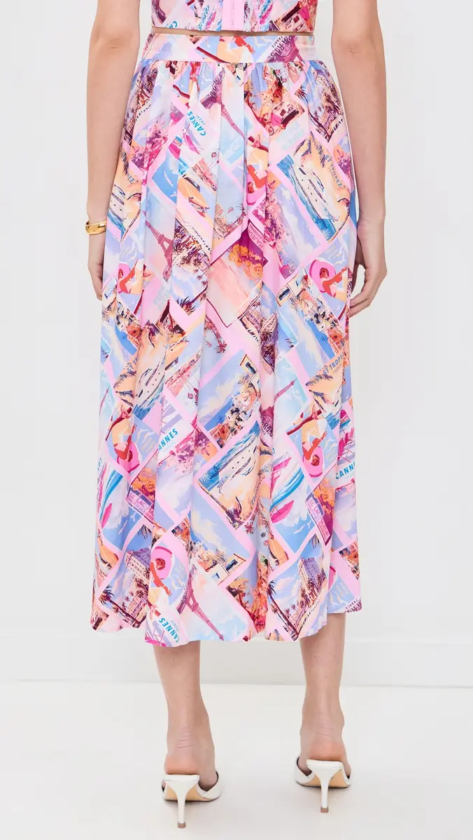 L'Agence Seina Midi Skirt | Thumbnail 3 L'Agence Seina Midi Skirt | Thumbnail 3