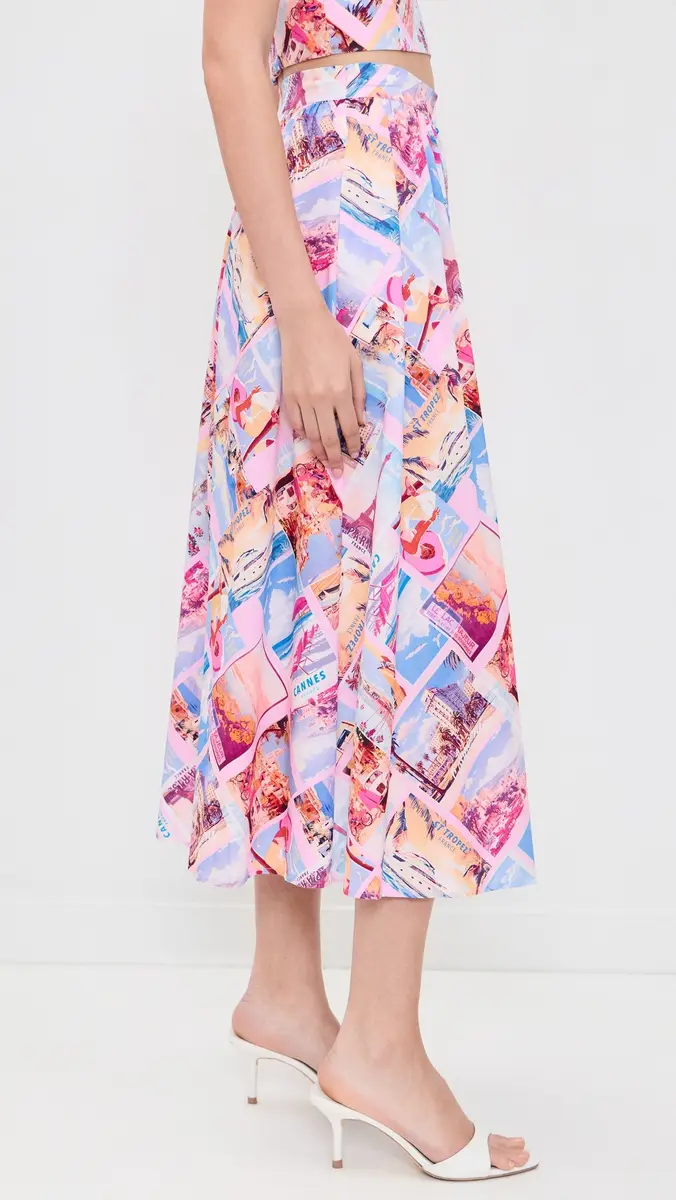 L'Agence Seina Midi Skirt | Thumbnail 4 L'Agence Seina Midi Skirt | Thumbnail 4