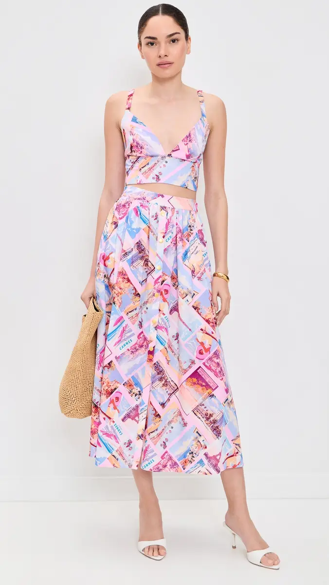L'Agence Seina Midi Skirt | Thumbnail 5 L'Agence Seina Midi Skirt | Thumbnail 5