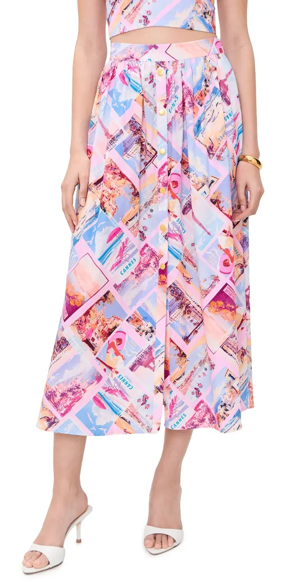 L'Agence Seina Midi Skirt