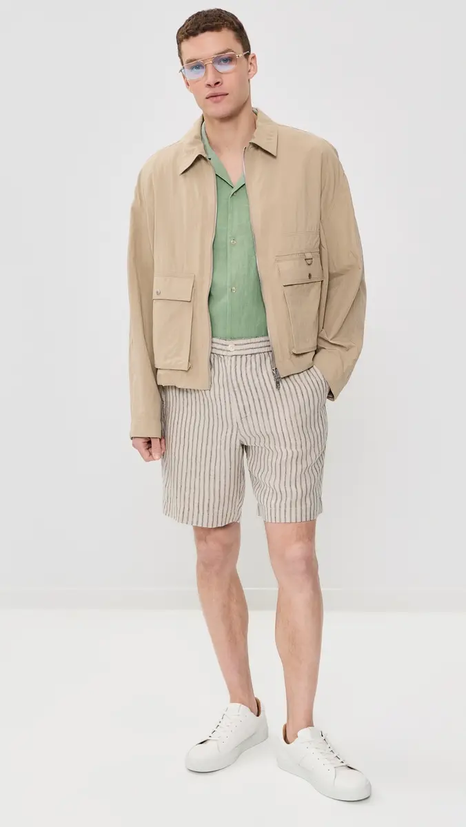 Bather Linen Camp Shirt Sage | Thumbnail 5