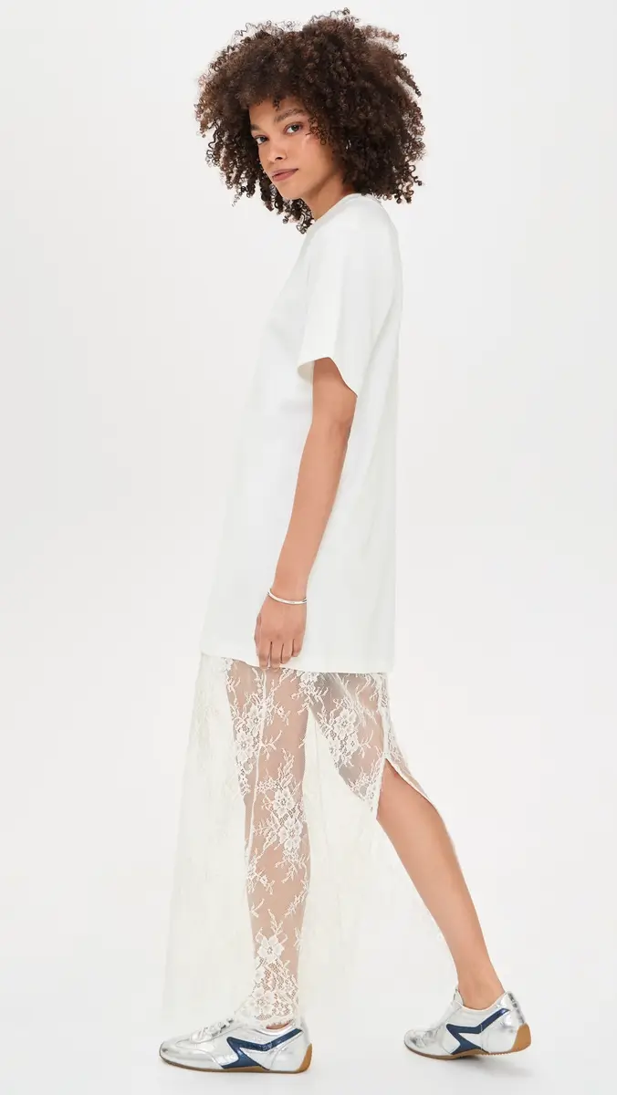 endless rose ixed Media T-Shirt Dress White | Thumbnail 4