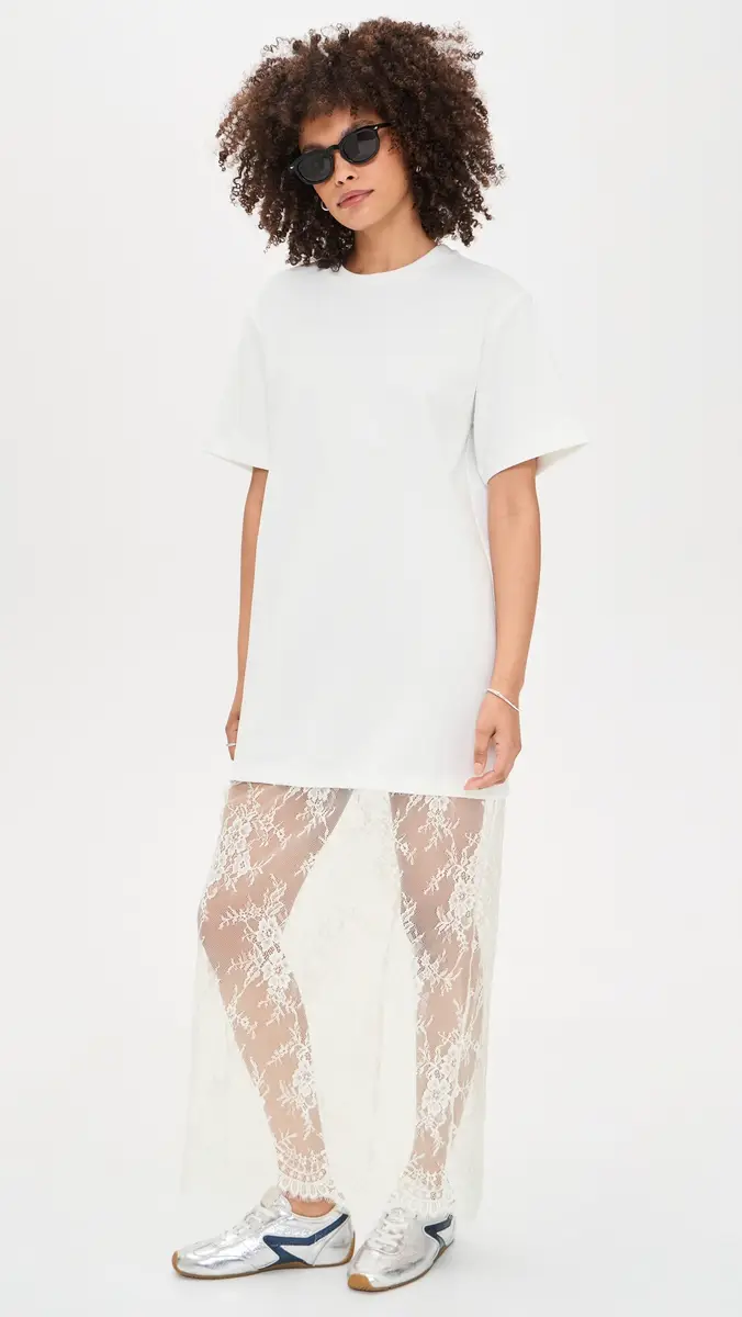 endless rose ixed Media T-Shirt Dress White | Thumbnail 5