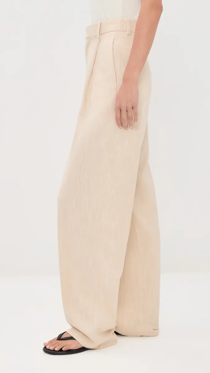 WARDROBE.NYC WARDROBE. NYC Spring Tailored Trousers Cream | Thumbnail 4