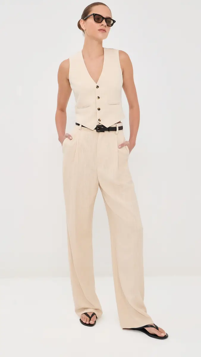WARDROBE.NYC WARDROBE. NYC Spring Tailored Trousers Cream | Thumbnail 5