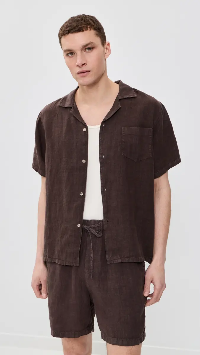 BATHER Short Sleeve Linen Camp Shirt | Thumbnail 2 BATHER Short Sleeve Linen Camp Shirt | Thumbnail 2