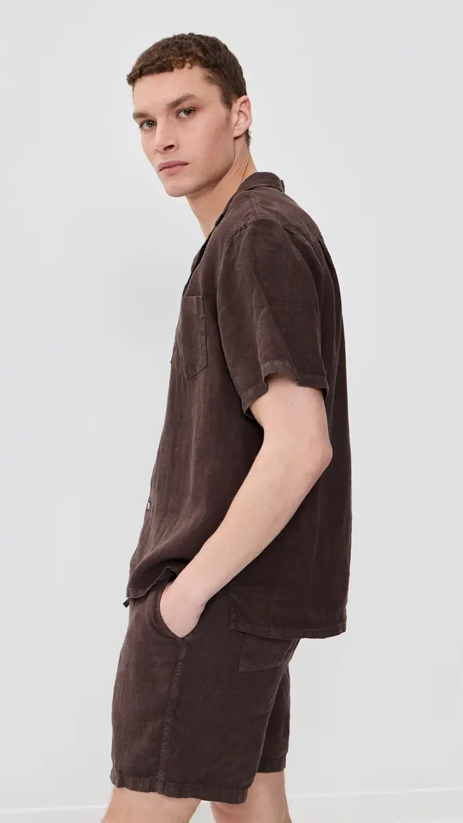 BATHER Short Sleeve Linen Camp Shirt | Thumbnail 4 BATHER Short Sleeve Linen Camp Shirt | Thumbnail 4