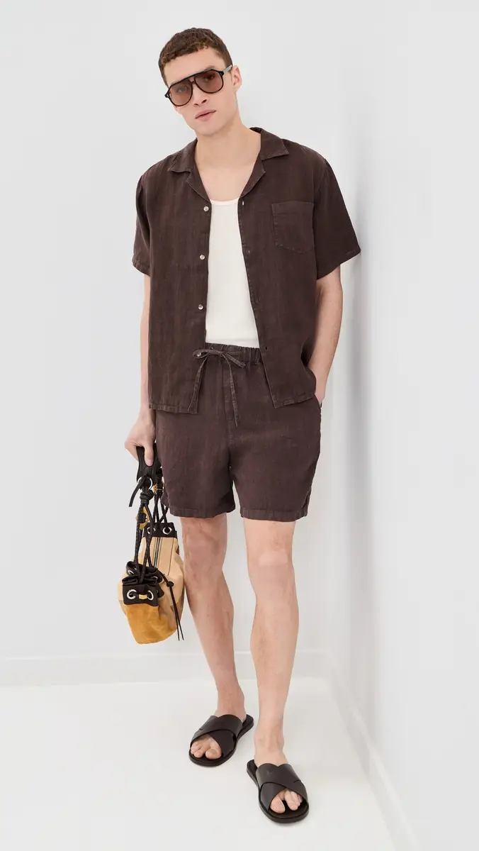 BATHER Short Sleeve Linen Camp Shirt | Thumbnail 5 BATHER Short Sleeve Linen Camp Shirt | Thumbnail 5