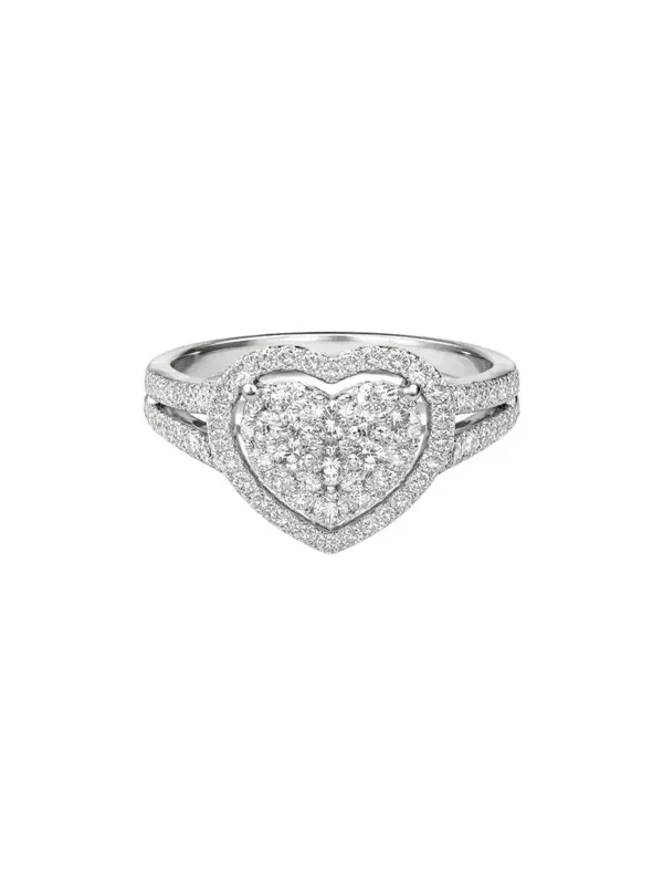 0.79ct Diamond 18K Gold Pave Heart Ring 0.79ct Diamond 18K Gold Pave Heart Ring