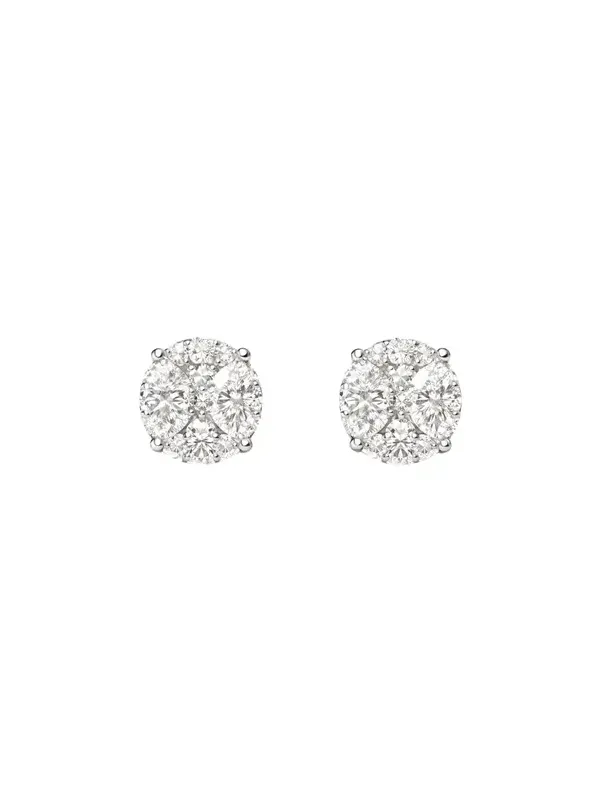 1.15ct Diamond 18K Gold Illusion Stud Earrings 1.15ct Diamond 18K Gold Illusion Stud Earrings