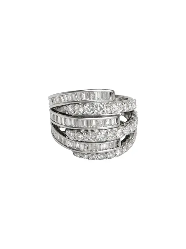 2.00ct Diamond 14K Gold Multi Row Band Ring