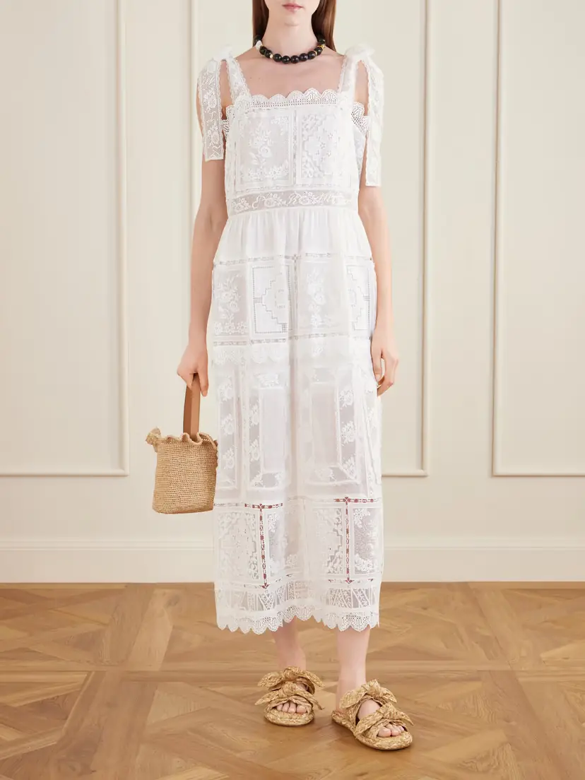 Zimmermann Aster Scalloped Lace-trimmed Maxi Dress | Thumbnail 2