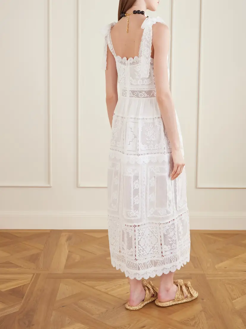 Zimmermann Aster Scalloped Lace-trimmed Maxi Dress | Thumbnail 3