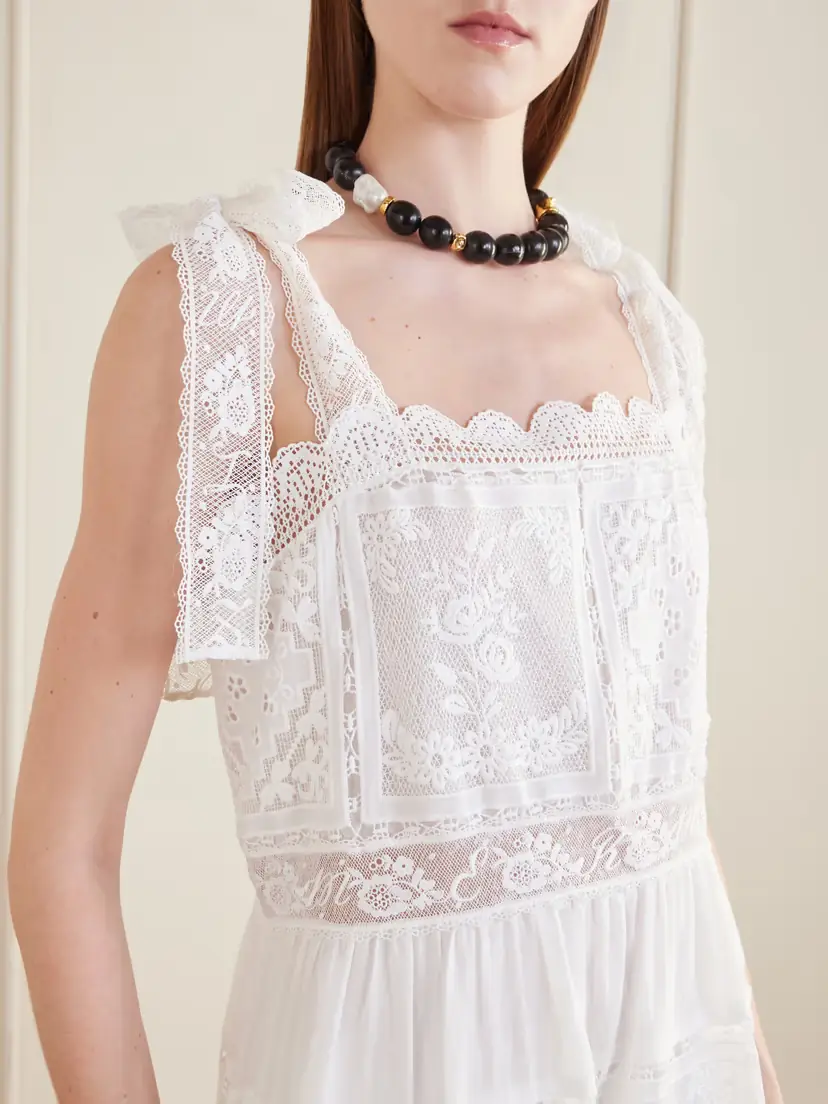 Zimmermann Aster Scalloped Lace-trimmed Maxi Dress | Thumbnail 4