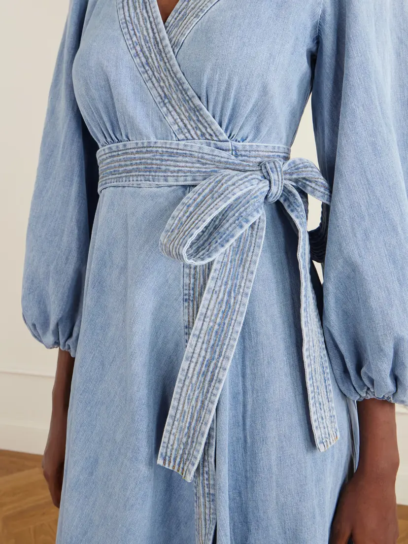 Zimmermann Indra Denim Midi Dress | Thumbnail 4 Zimmermann Indra Denim Midi Dress | Thumbnail 4