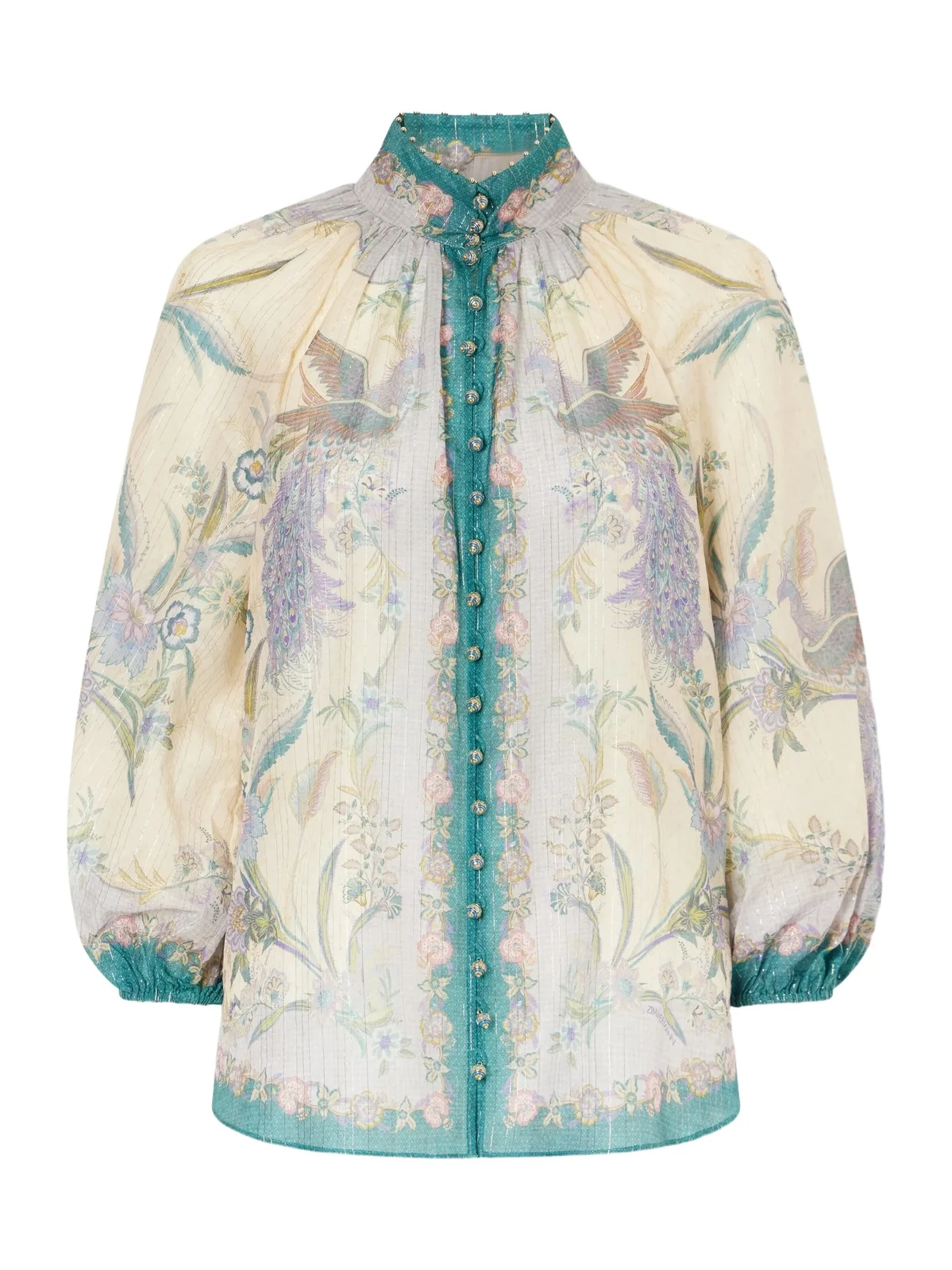 Indra Billow Metallic Cotton And Silk-blend Blouse - Multi Indra Billow Metallic Cotton And Silk-blend Blouse - Multi