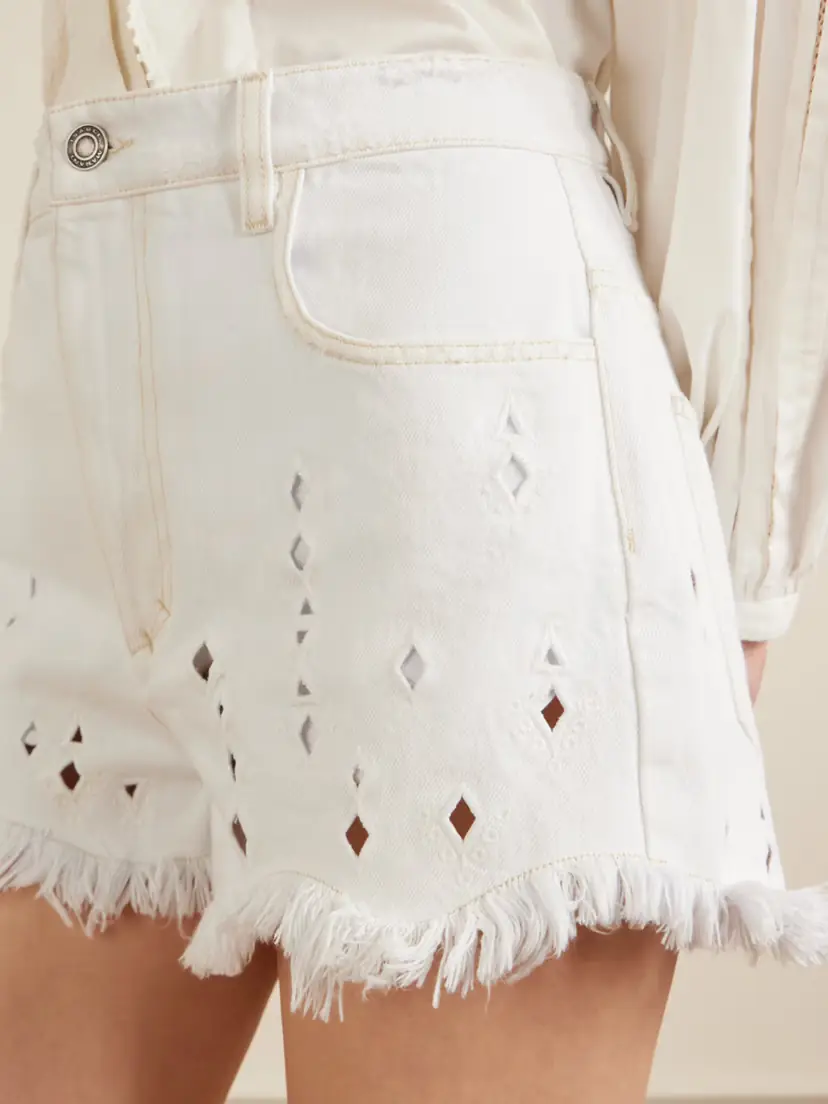 Isabel Marant Aecia Embroidered Denim Shorts | Thumbnail 5