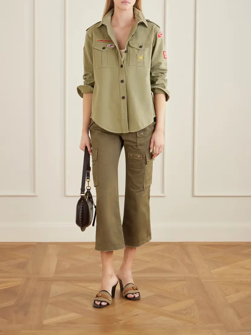 Isabel Marant Umberta Appliquéd Cotton-gabardine Shirt | Thumbnail 2