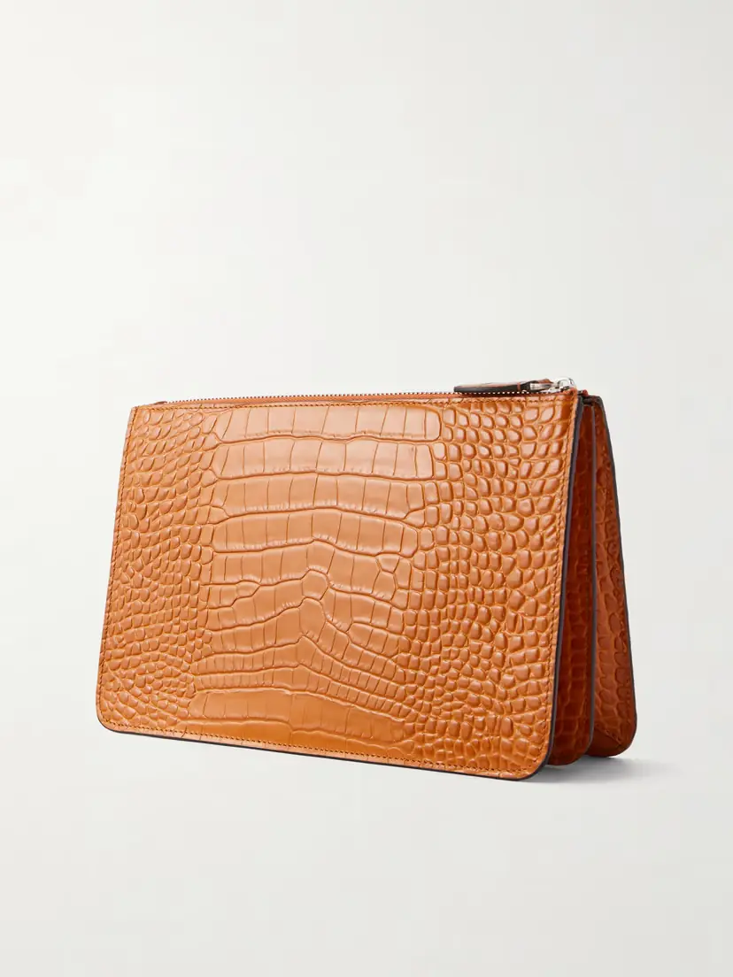TOTEME Threefold Croc-effect Leather Clutch | Thumbnail 4 TOTEME Threefold Croc-effect Leather Clutch | Thumbnail 4