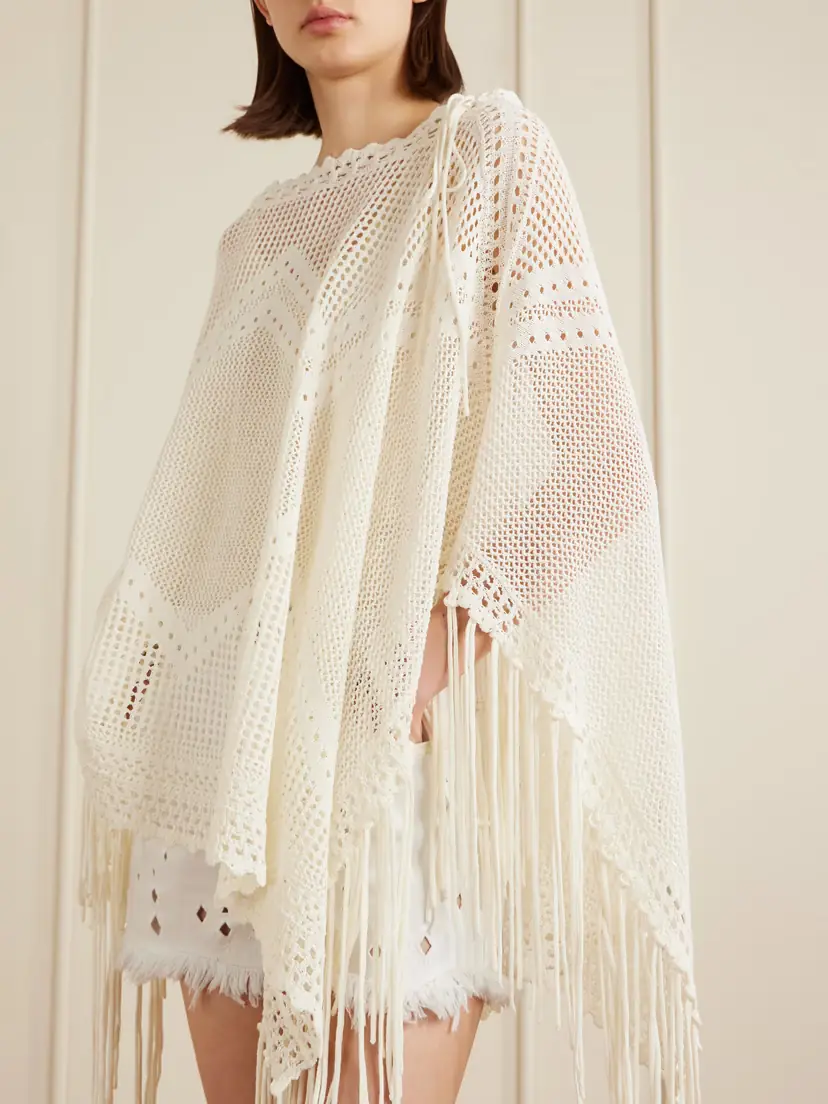 Isabel Marant Metilia Crocheted Fringed Cotton Top | Thumbnail 4 Isabel Marant Metilia Crocheted Fringed Cotton Top | Thumbnail 4