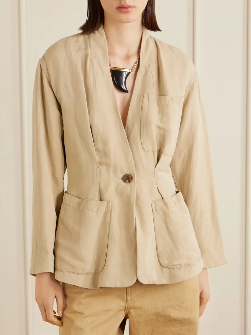 Isabel Marant Soraya Linen And Silk-blend Blazer | Thumbnail 3
