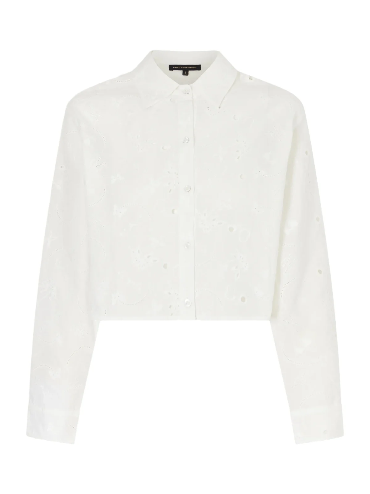 Simone Cropped Broderie Anglaise Cotton Shirt Simone Cropped Broderie Anglaise Cotton Shirt