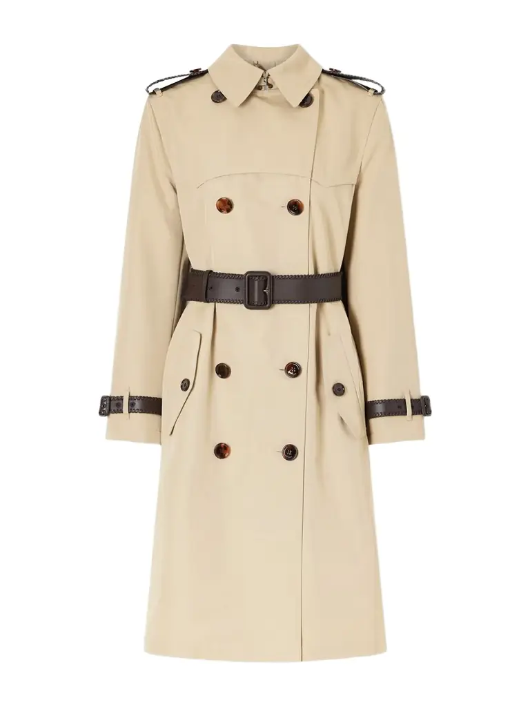 Burberry Foxfield Silk And Cotton-blend Trench Coat | Image 1 Burberry Foxfield Silk And Cotton-blend Trench Coat | Image 1