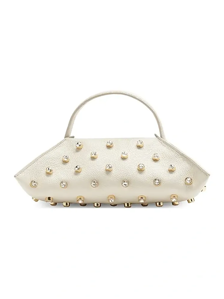 Altuzarra Women's Crystal-Embellished Origami Leather Baguette