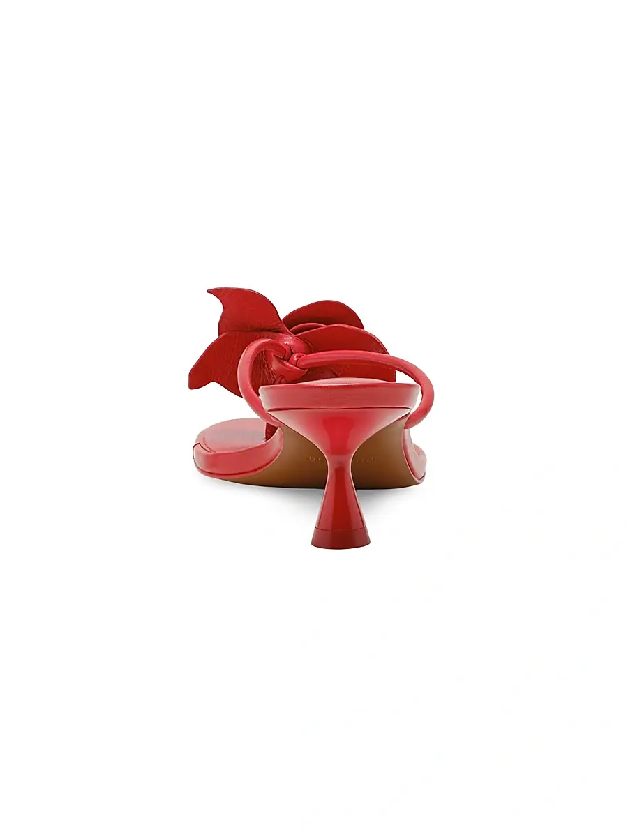 Cult Gaia Women's Addison 55MM Leather Kitten-Heel Sandals | Thumbnail 3 Cult Gaia Women's Addison 55MM Leather Kitten-Heel Sandals | Thumbnail 3