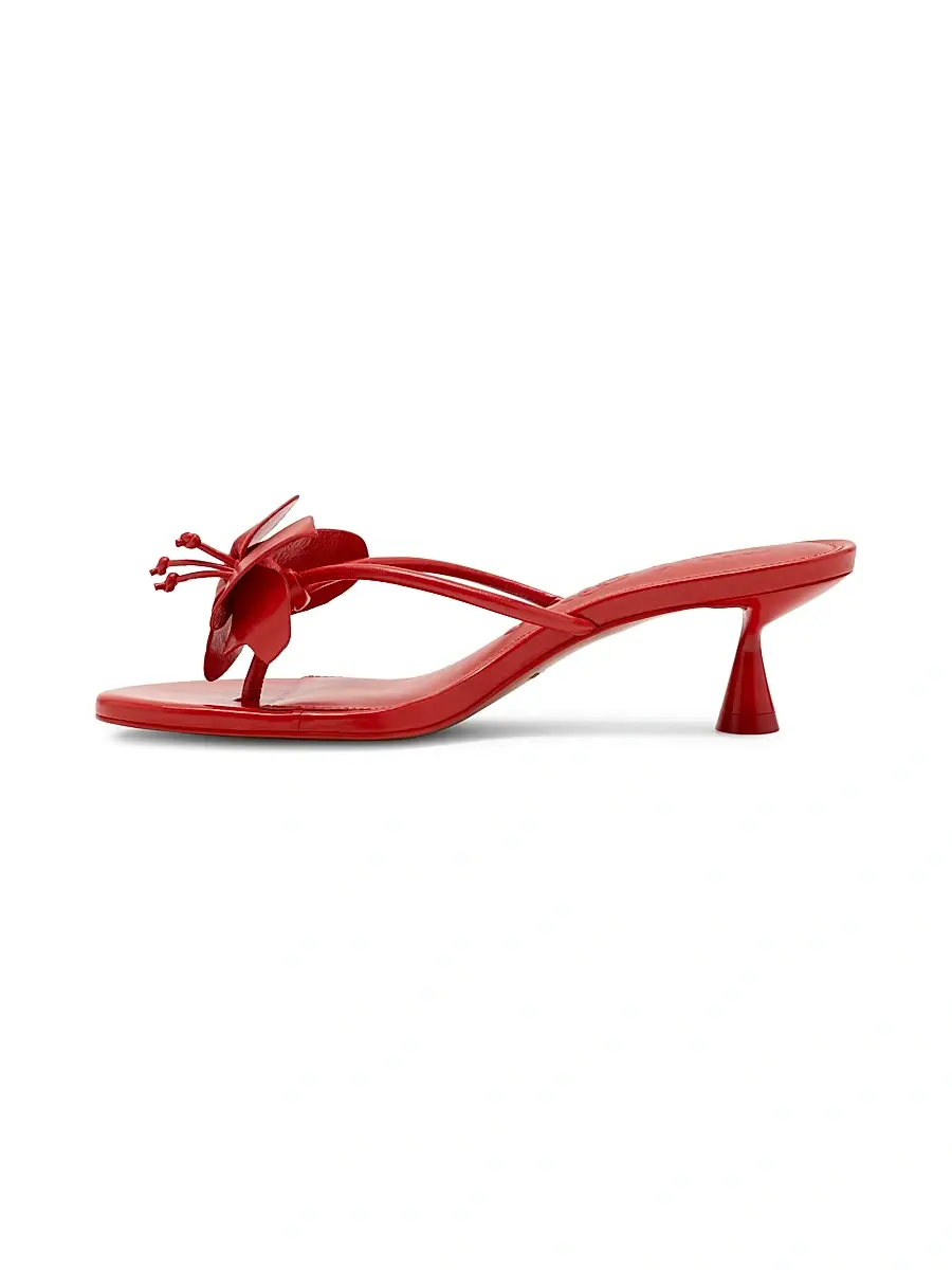 Cult Gaia Women's Addison 55MM Leather Kitten-Heel Sandals | Thumbnail 4 Cult Gaia Women's Addison 55MM Leather Kitten-Heel Sandals | Thumbnail 4