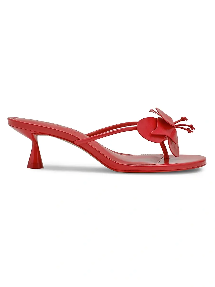 Cult Gaia Women's Addison 55MM Leather Kitten-Heel Sandals
