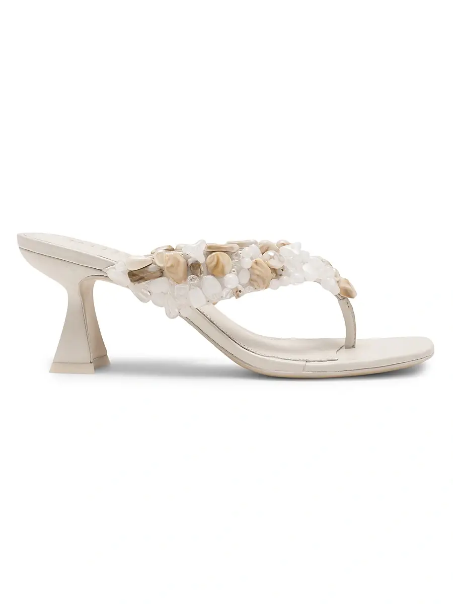 Cult Gaia Women's Abi 65MM Embellised Leather Thong Sandals