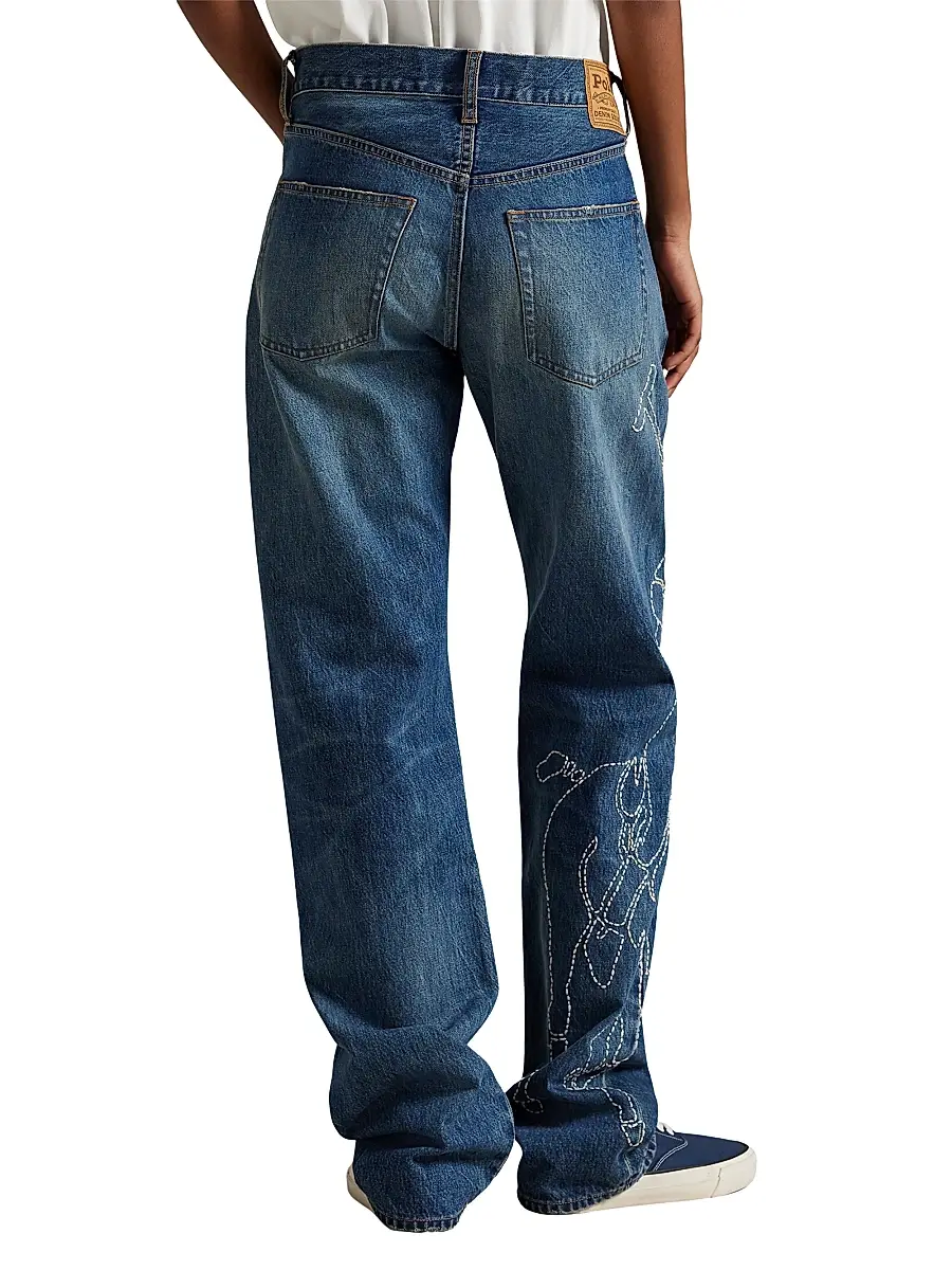 Polo Ralph Lauren Women's Relaxed Straight Jeans | Thumbnail 4 Polo Ralph Lauren Women's Relaxed Straight Jeans | Thumbnail 4