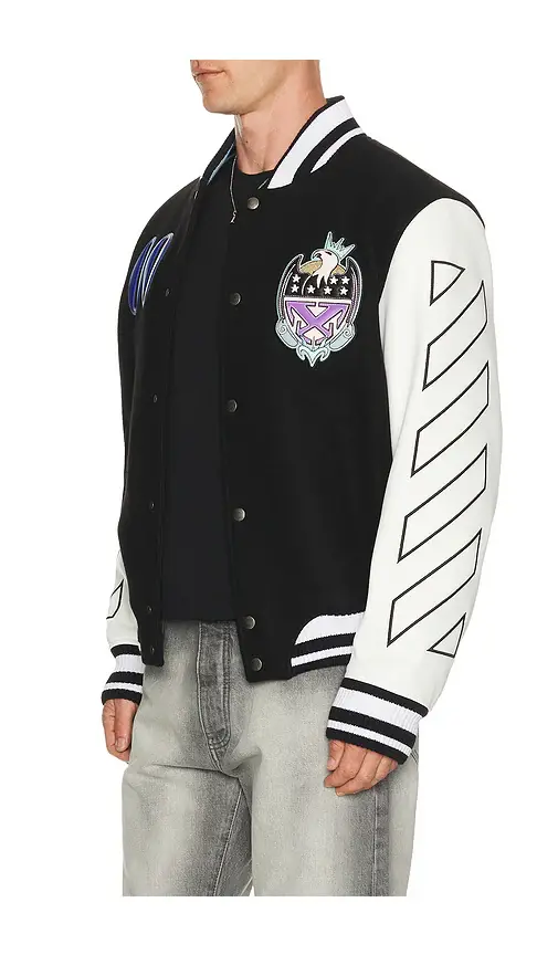 Off-White Royal Jewels Wool Varsity Jacket | Thumbnail 8