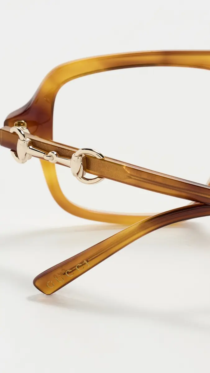 Gucci Horsebit Glasses Havana/Transparent One Size | Thumbnail 5 Gucci Horsebit Glasses Havana/Transparent One Size | Thumbnail 5