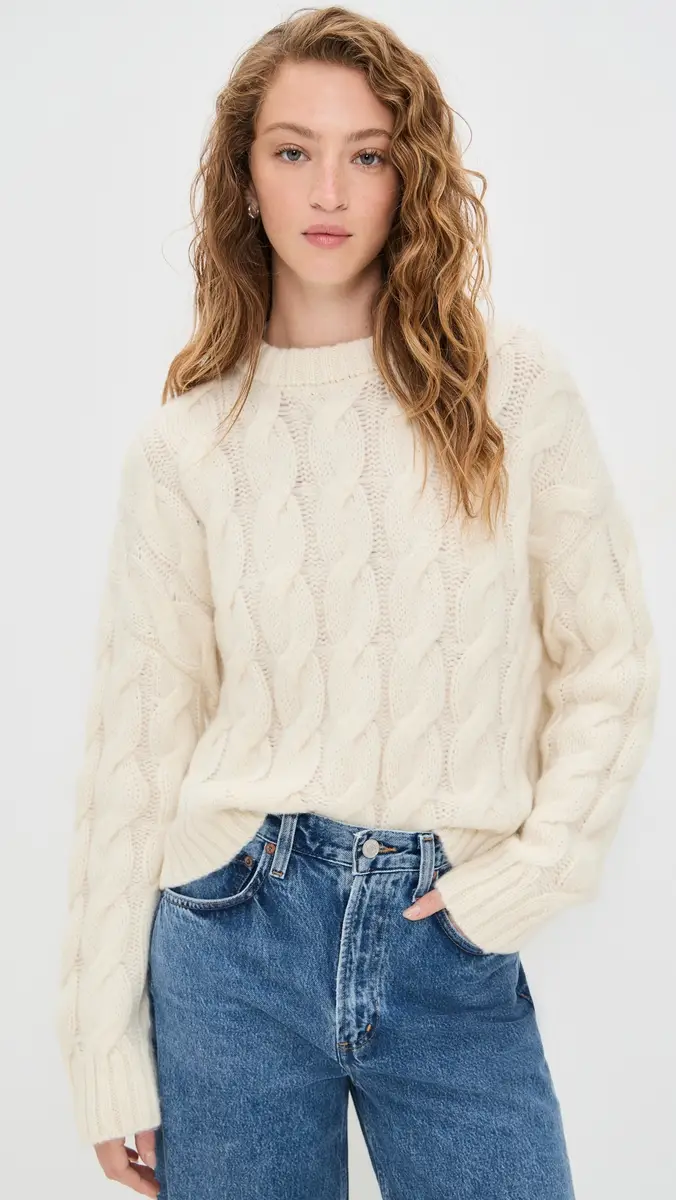 Jenni Kayne Cable Serena Crew Neck Pullover | Thumbnail 2 Jenni Kayne Cable Serena Crew Neck Pullover | Thumbnail 2