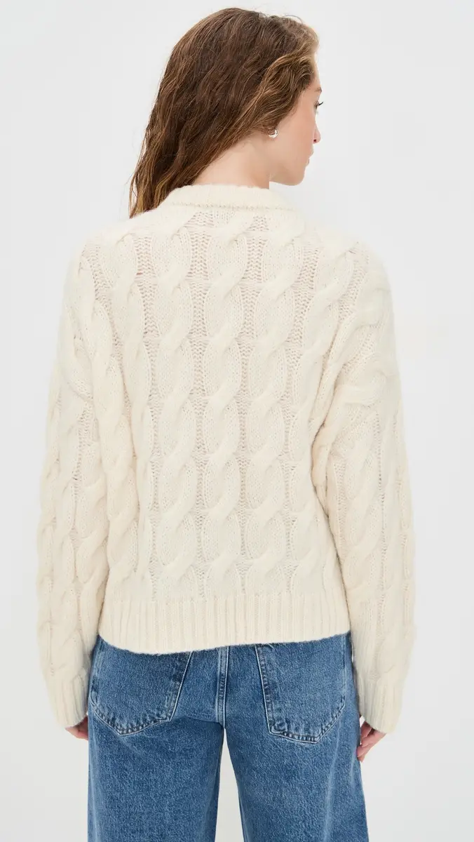 Jenni Kayne Cable Serena Crew Neck Pullover | Thumbnail 3 Jenni Kayne Cable Serena Crew Neck Pullover | Thumbnail 3
