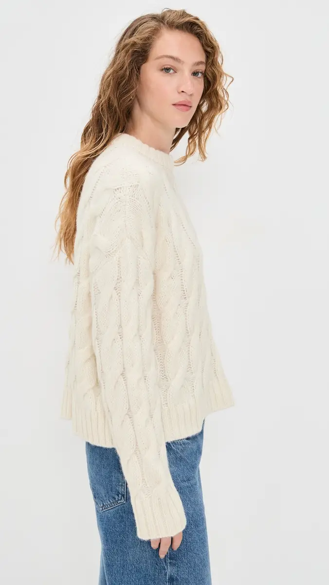Jenni Kayne Cable Serena Crew Neck Pullover | Thumbnail 4 Jenni Kayne Cable Serena Crew Neck Pullover | Thumbnail 4