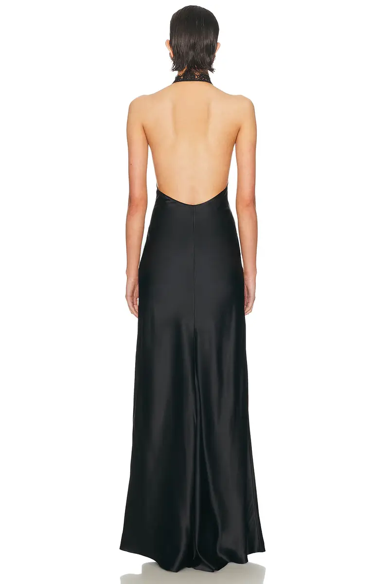 Nili Lotan Noemi Lace Halter Gown | Thumbnail 3 Nili Lotan Noemi Lace Halter Gown | Thumbnail 3