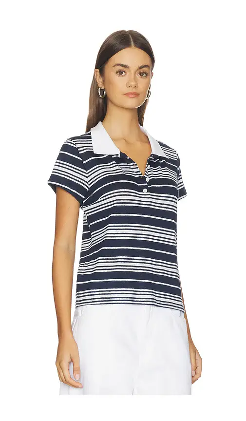 Frame The Striped Short Sleeve Polo | Thumbnail 6 Frame The Striped Short Sleeve Polo | Thumbnail 6