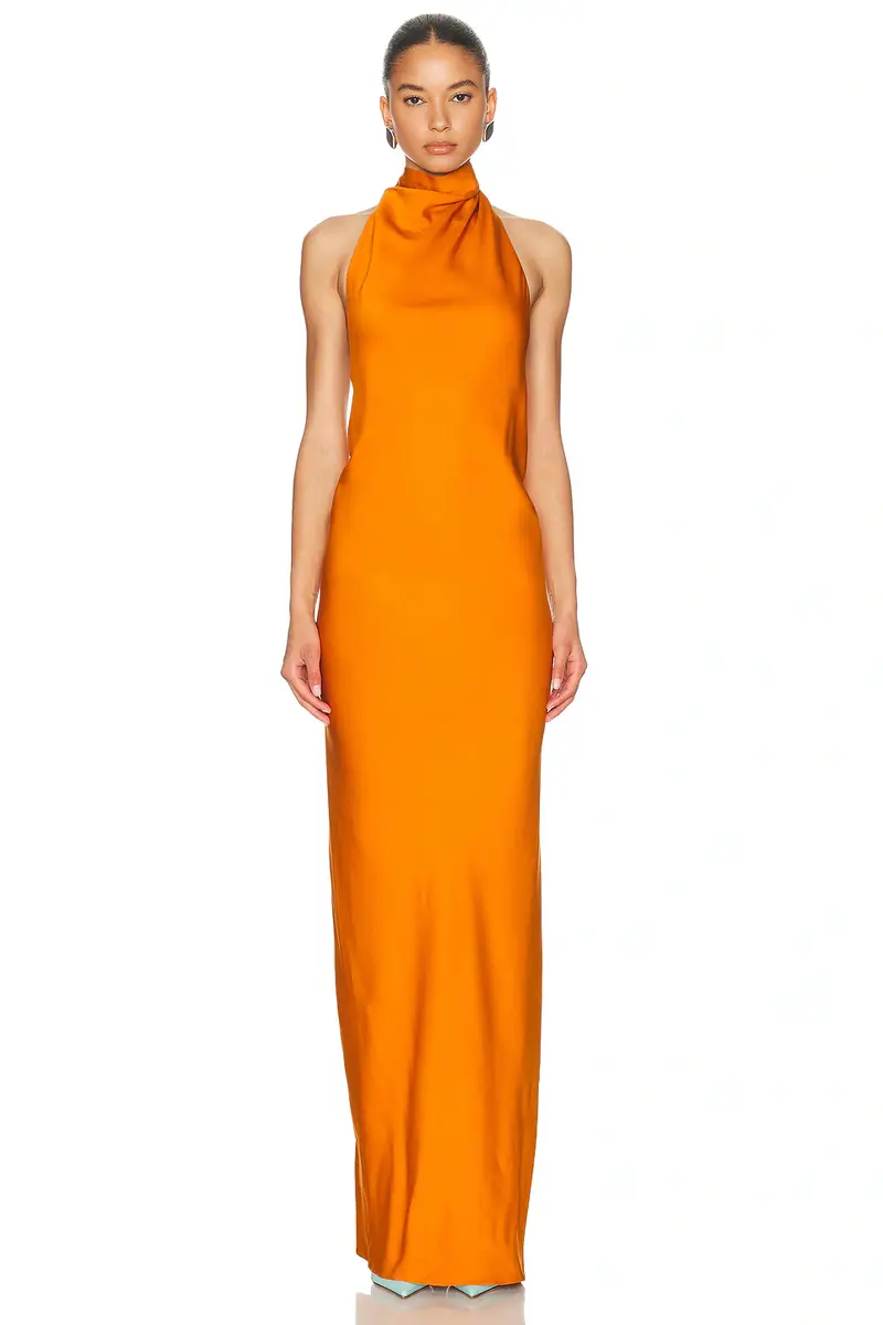 Brandon Maxwell Ophelia Sleeveless High Neck Gown | Thumbnail 2 Brandon Maxwell Ophelia Sleeveless High Neck Gown | Thumbnail 2