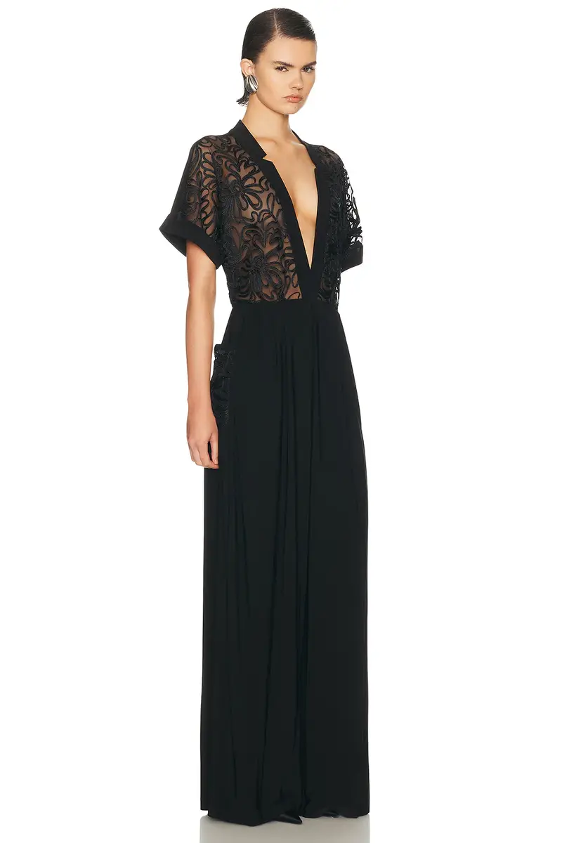 Norma Kamali Geralyn Short Sleeve Jumpsuit | Thumbnail 2 Norma Kamali Geralyn Short Sleeve Jumpsuit | Thumbnail 2