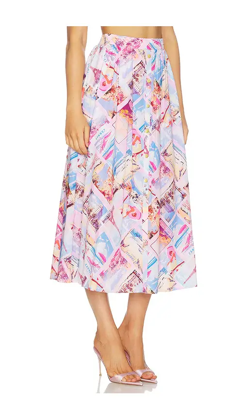 L'Agence Seina Midi Skirt | Thumbnail 2