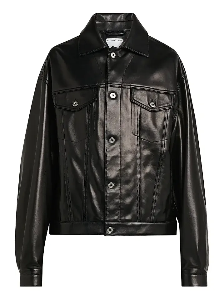 Women's Semi-Shiny Leather Jacket