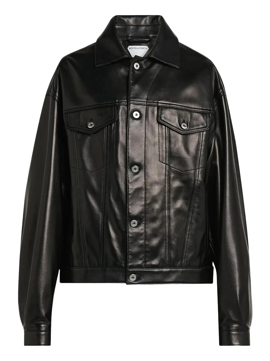 Women's Semi-Shiny Leather Jacket Women's Semi-Shiny Leather Jacket