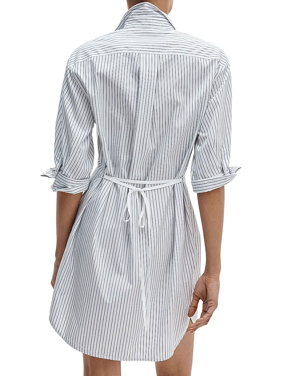 rag & bone Women's Lucia Striped Cotton Mini-Shirtdress | Thumbnail 4 rag & bone Women's Lucia Striped Cotton Mini-Shirtdress | Thumbnail 4