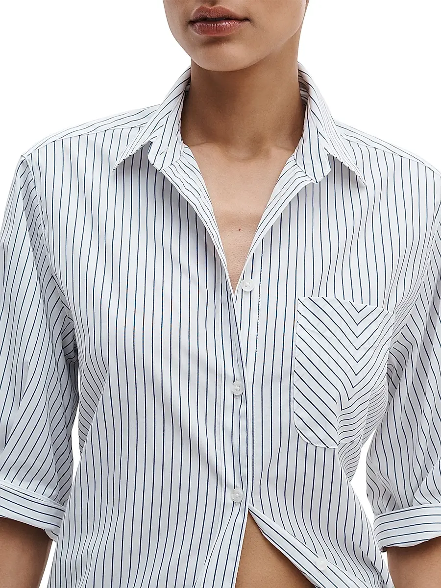 rag & bone Women's Lucia Striped Cotton Mini-Shirtdress | Thumbnail 5 rag & bone Women's Lucia Striped Cotton Mini-Shirtdress | Thumbnail 5